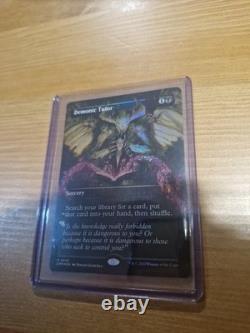 MTG Demonic Tutor (Borderless) FOIL CMM Commander Masters NM