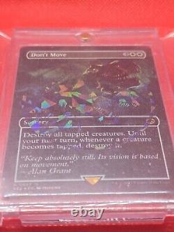 MTG Don't Move REX 0027 Borderless FOIL Emblem Sorcery