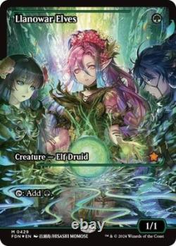 MTG English Llanowar Elves (Showcase) NM Foil Foundations