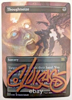 MTG FOIL ARTIST PROOF WITH SKETCH Thoughtseize SIGNED BY CHUCK OFFERS WELCOME