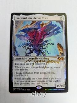 MTG FOIL Emrakul, the Aeons Torn SIGNED IN GOLD BY MARK TEDIN