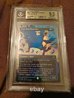 MTG Final Fantasy Traveling Chocobo 0551C Neon Ink Foil BGS 9.5