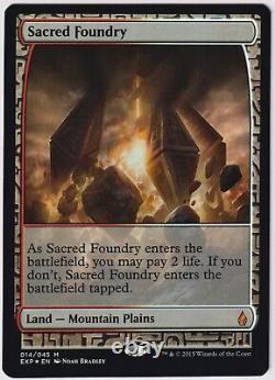 MTG Foil 1X Sacred Foundry X1 Masterpiece Zendikar Expeditions (BFZ) Magic NM