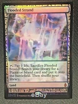 MTG Foil Flooded Strand Zendikar Expedition Magic the Gathering Moderate Play MP