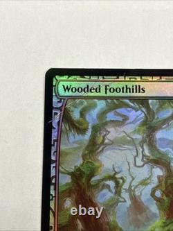 MTG Foil Wooded Foothills (Damaged Corner Crease) Zendikar Expeditions