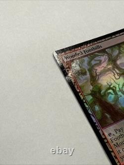 MTG Foil Wooded Foothills (Damaged Corner Crease) Zendikar Expeditions
