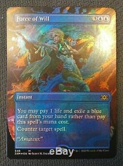 MTG Force of Will (Borderless) FOIL Double Masters NM x1
