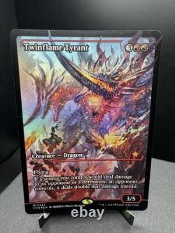 MTG Foundations Twinflame Tyrant Showcase Foil 427 Borderless Mythic NM