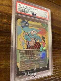 MTG? GENEROUS GIFT Borderless/Ext Art FOIL? SLD Purrfection PSA 9 MINT RARE POP 2