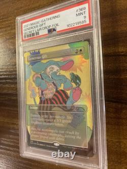 MTG? GENEROUS GIFT Borderless/Ext Art FOIL? SLD Purrfection PSA 9 MINT RARE POP 2