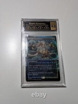 MTG- Greater Auramancy (Anime Borderless Confetti Foil)-Wilds of Eldraine Graded