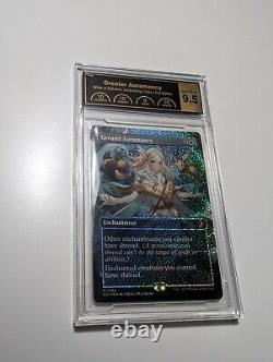 MTG- Greater Auramancy (Anime Borderless Confetti Foil)-Wilds of Eldraine Graded
