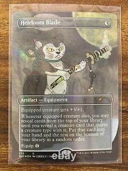 MTG? HEIRLOOM BLADE Brdless/Ext Art FOIL? SLD-Purrfection MINT RARE Ishiguro Art