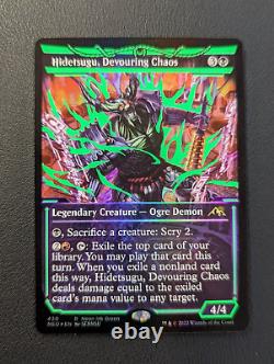 MTG Hidetsugu, Devouring Chaos Neon Green Foil Kamigawa Neon Dynasty NM