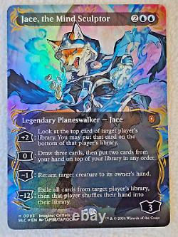 MTG Jace the Mind Sculptor Borderless Raised Foil #93 Bloomburrow Card Mythic NM