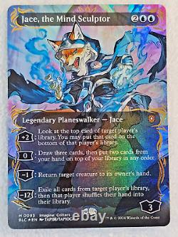 MTG Jace the Mind Sculptor Borderless Raised Foil #93 Bloomburrow Card Mythic NM