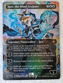 MTG Jace the Mind Sculptor Borderless Raised Foil #93 Bloomburrow Card Mythic NM