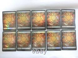 MTG Japanese Lands FOIL x50 Stain Glass Full Art Set of 10 each Dominaria United