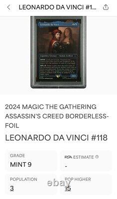 MTG? Leonardo da Vinci FOIL Set? ACR-Assassin's Creed PSA 9 MINT 2024 MYTHIC RARES