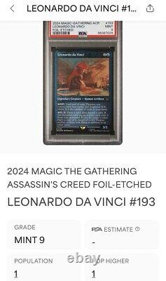 MTG? Leonardo da Vinci FOIL Set? ACR-Assassin's Creed PSA 9 MINT 2024 MYTHIC RARES