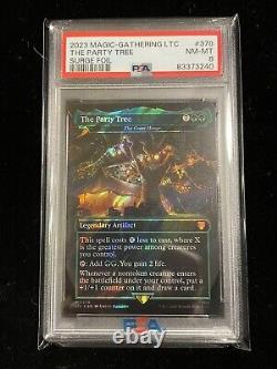MTG Lord of the Rings The Party Tree / The Great Henge 0378 SURGE FOIL PSA 8