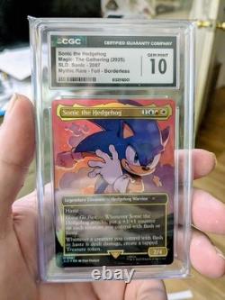 MTG MYTHIC RARE FOIL BORDERLESS Sonic the Hedgehog CGC GRADE 10