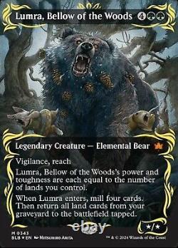 MTG Magic Lumra, Bellow of the Woods Borderless Raised Foil NM-Mint & Gilded