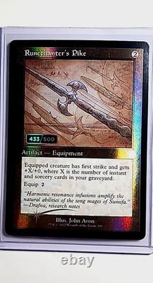 MTG Magic the Gathering Brothers' War Serial Number Foil Runechanter's Pike /500