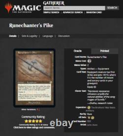 MTG Magic the Gathering Brothers' War Serial Number Foil Runechanter's Pike /500