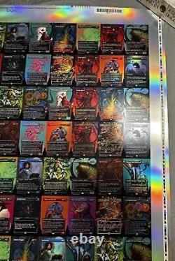 MTG Magic the Gathering Commander Masters Borderless Foil Uncut Sheet