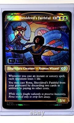 MTG Magic the Gathering MUL Serial Number Foil Rona Sheoldred's Faithful /500