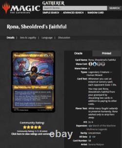 MTG Magic the Gathering MUL Serial Number Foil Rona Sheoldred's Faithful /500
