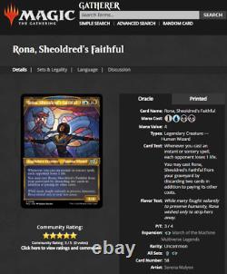 MTG Magic the Gathering MUL Serial Numbered Foil Rona Sheoldred's Faithful /500