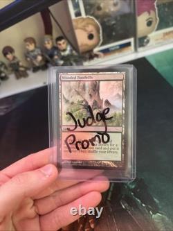 MTG Magic the Gathering Wooded Foothills Judge Promo Foil Card NM Condition