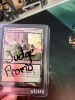 MTG Magic the Gathering Wooded Foothills Judge Promo Foil Card NM Condition