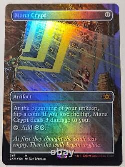 MTG Mana Crypt Borderless FOIL -Double Masters VIP 2XM NM Magic the Gathering