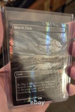 MTG Marsh Flats (Borderless) (Dragonscale Foil) Special Guests Foil