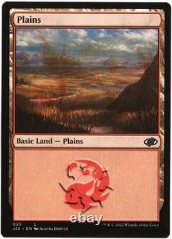 MTG Misprint Plains/ Mountain Double Print Jumpstart 2022 Magic The Gathering