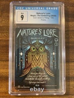 MTG? NATURE'S LORE Borderless FULL POSTER ART? SLD CGC 9 MINT RARE Sorcery POP 2