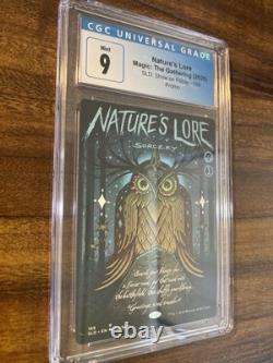 MTG? NATURE'S LORE Borderless FULL POSTER ART? SLD CGC 9 MINT RARE Sorcery POP 2