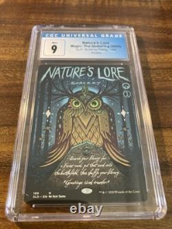 MTG? NATURE'S LORE Borderless FULL POSTER ART? SLD CGC 9 MINT RARE Sorcery POP 2