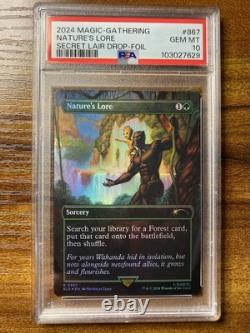 MTG? NATURE'S LORE FOIL? SLD X MARVEL BP PSA 10 RARE Sorcery BONUS Groot Card