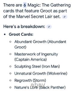 MTG? NATURE'S LORE FOIL? SLD X MARVEL BP PSA 10 RARE Sorcery BONUS Groot Card