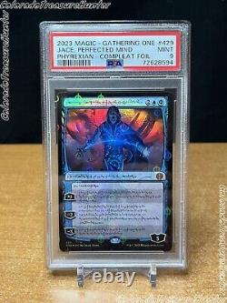 MTG ONE Jace, Perfected Mind PHYREXIAN TEXT STEP-AND-COMPLETE FOIL PSA 9