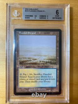 MTG Onslaught Flooded Strand Magic The Gathering BGS 6.5 9.5-9-9-5 EX-MT