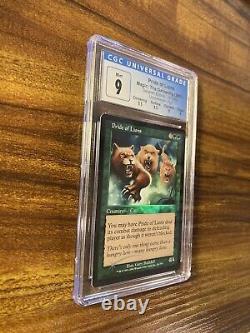 MTG? PRIDE OF LIONS FOIL? 7th Edition CGC Quad 9's++ MINT UNCOMMON Creature POP 2