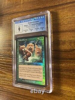 MTG? PRIDE OF LIONS FOIL? 7th Edition CGC Quad 9's++ MINT UNCOMMON Creature POP 2