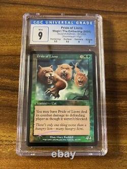 MTG? PRIDE OF LIONS FOIL? 7th Edition CGC Quad 9's++ MINT UNCOMMON Creature POP 2