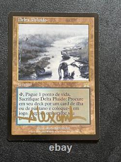 MTG Polluted Delta English HP/DMG & Portuguese NM signed Rob Alexander set READ