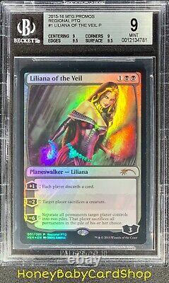 MTG Pro Tour Promos 2015 Liliana of the Veil BGS 9.0Q++ (Quad++) RPTQ Rare Foil